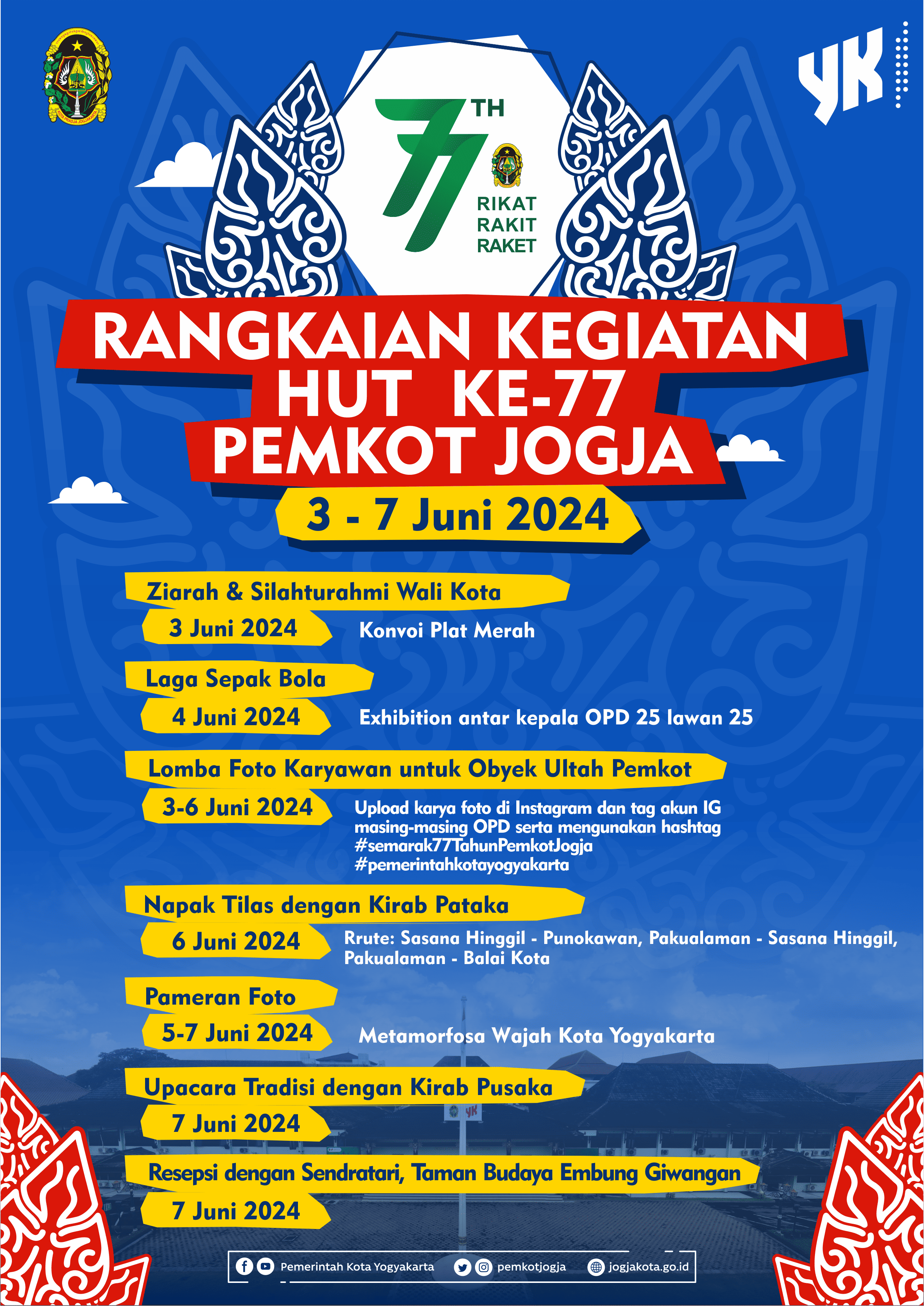 Rangkaian Kegiatan HUT Ke 77 Pemkot Yogyakarta