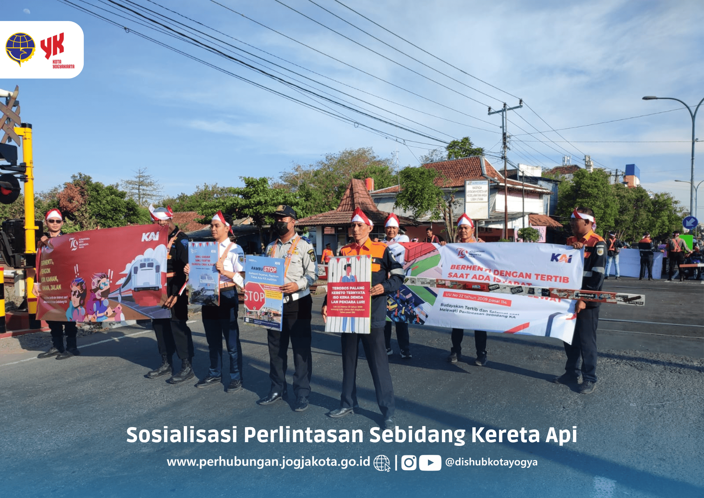 Dinas Perhubungan Kota Yogyakarta Ikut Mensosialisasikan Upaya Pengurangan Kecelakaan di Perlintasan Sebidang Kereta Api