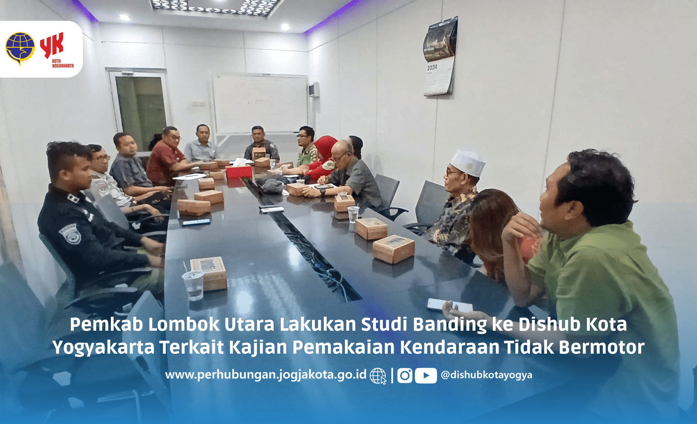 Pemkab Lombok Utara Lakukan Studi Banding ke Dishub Kota Yogyakarta Terkait Kajian Pemakaian Kendaraan Tidak Bermotor